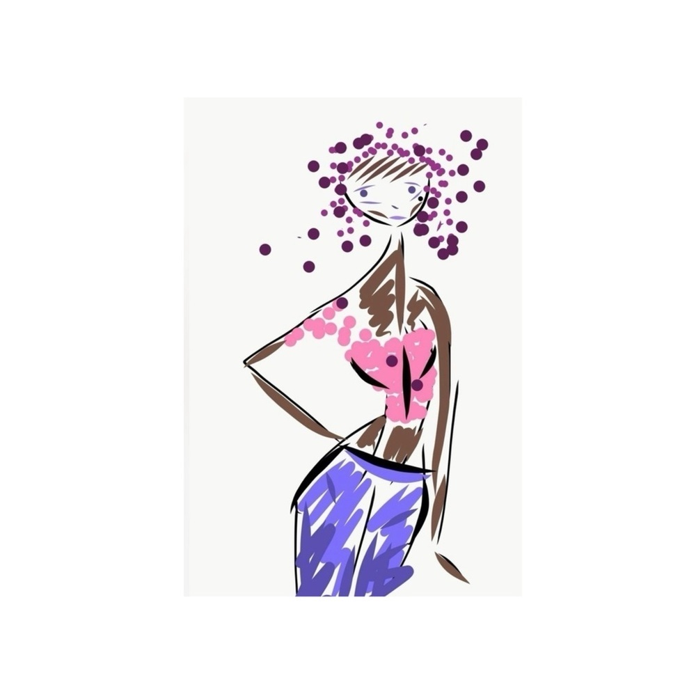 HANDCRAFTED digital sketch fashion like  Art Print fashion drawing by me
